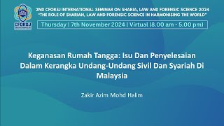 CFORSJ i CONF 2024 ZAKIR AZIM BIN MOHD HALIM SHARIAH  BAHASA MELAYU [upl. by Esirtal104]