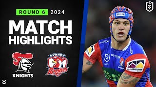 NRL 2024  Knights v Roosters  Match Highlights [upl. by Rez]