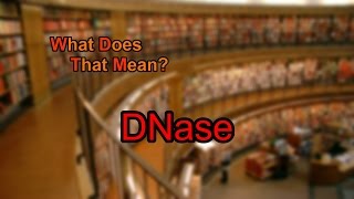 What does DNase mean [upl. by Wiebmer]