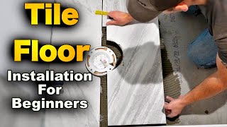 How To Tile A Floor  Bathroom Floor COMPLETE StepByStep GUIDE [upl. by Honniball]