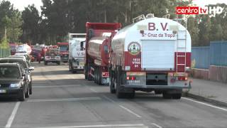 Incêndio consume parque de equipamento eletrónico em Tondela [upl. by Pamella]