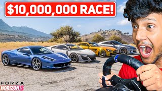 I WON THE 10000000 SUPER CAR RACE 🔥 Forza Horizon 5  LOGITECH G29 [upl. by Watanabe647]