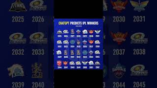 Chat GPTs predicts IPL winners [upl. by Ariahay]