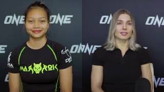 Supergirl vs Ekaterina Vandaryeva ONE Championship prefight faceoff interview [upl. by Shaughn]