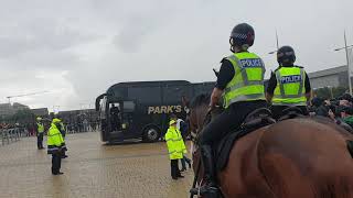 Celtic Fans welcome Celtic squad to Celtic Park [upl. by Ahseinat]