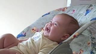 4monthold baby Audrey chuckling and laughing hard [upl. by Constanta]