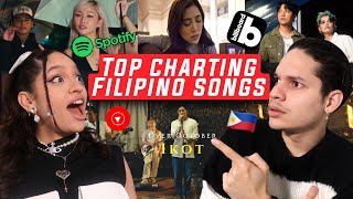 Waleska amp Efra react to the Most Popular Filipino Songs right now [upl. by Kristian691]