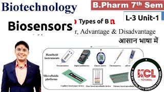 Biosensors Definition Types amp Component of Biosensor L3 Unit1 Biotechnology 6th Semester BPharm [upl. by Yeniar]