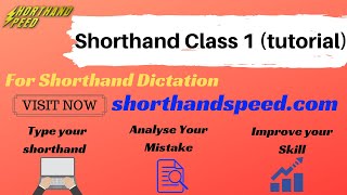 shorthand class 1 tutorial [upl. by Niwroc]