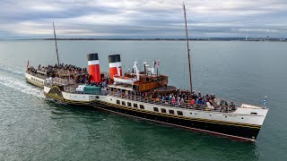 the Waverley Paddle steamer arrive at Portsmouth Harbour 06092024 4k 30FPS UHD Mavic 3 pro [upl. by Earahc804]