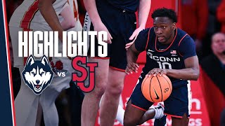 HIGHLIGHTS  1 UConn Mens Basketball at St Johns [upl. by Neleh376]