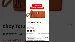 CORRECTION Kirby Tatum Wristlet handbags dooneyaddict615 [upl. by Attenyw493]