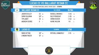 Lucas 3rd XI Div 1 v Ballarat Redan 3rd XI [upl. by Eloise]