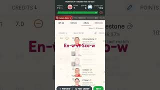 Enw vs Scow dream team t20 match cricket viralvideo [upl. by Yanarp]