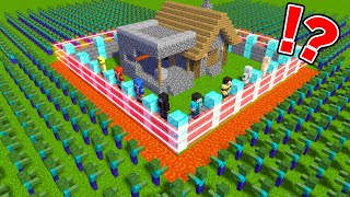 最強の村セキュリティVSゾンビ100体【 マイクラ  マインクラフト 】 [upl. by Taggart674]