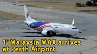 MAX 8  Malaysia Airlines 9MMVB at Perth Airport for the first time on October 27 2024 [upl. by Lozar]