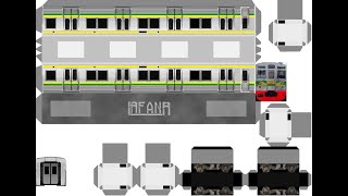 kereta kertasKRL papercraft kereta KRL tokyu 8500 jadul😂 [upl. by Ayekehs387]