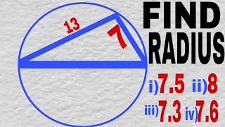 Find the radius of a circle  Triangle inscribed in a circle  Can you solve this [upl. by Thun]