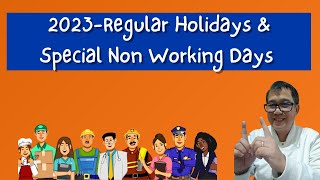 2023 Regular Holidays amp Special Non Working Days Philippines [upl. by Nioe428]