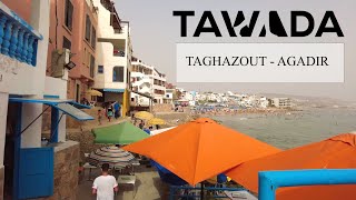 Tawada  Agadir city  Walking from Madraba to Taghazout beach  4K [upl. by Atinuaj]