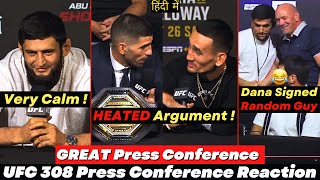 HEATED  UFC 308 Press Conference REACTION and BREAKDOWN in Hindi [upl. by Aicirtel609]