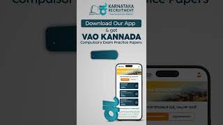 VAO Kannada Compulsory Exam Practice Papers for Just ₹99 karnataka vaoexam competitiveexams [upl. by Ecinej803]