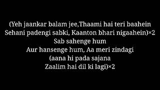 bin tere sanam song lyrics Udit Narayan Kavita krishnamurthy lyrical video [upl. by Thibault]