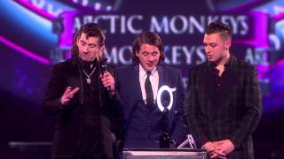 Arctic Monkeys win MasterCard Album of the Year  BRITs Acceptance Speeches [upl. by Kimberlee]