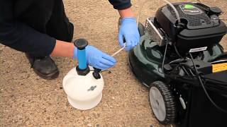 Changing your mowers engine oil [upl. by Sammie]