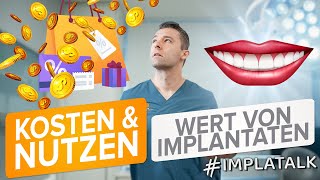 Das ist ein Implantat wirklich Wert Kosten amp Nutzen von Zahnimplantaten 💸💰 [upl. by Maddeu]