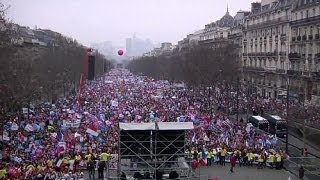 Thousands join antigay marriage protest in Paris [upl. by Siger]