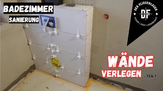 BADEZIMMER SANIERUNG  WANDFLIESEN verlegen Teil 1 [upl. by Lorrimer835]