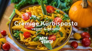 Cremige Kürbis Kohl Pasta  vegan amp gesund kochen [upl. by Xuaegram]