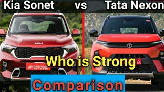 Kia sonet vs Tata Nexon Comparison [upl. by Notnilk105]