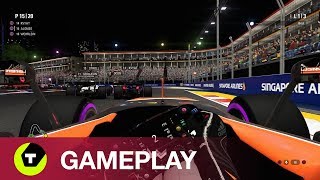 F1 2017  Race op het circuit van Singapore met Fernando Alonso [upl. by Derwin820]