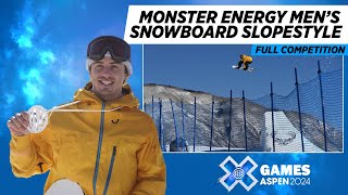 Monster Energy Men’s Snowboard Slopestyle FULL COMPETITION  X Games Aspen 2024 [upl. by Atekehs587]