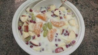 Easy fruit salad with curd Fruit salad recipe in easy method [upl. by Ramel683]