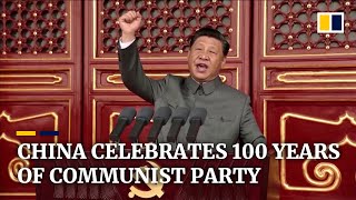 Xi Jinping leads celebrations marking centenary of China’s ruling Communist Party [upl. by Adnofal680]