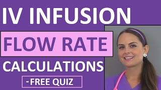 Dosage Calculations for Nursing Students Made Easy on IV Infusion Rate Calculations Video 5 [upl. by Ttezil]