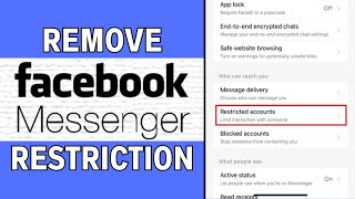 How to Unrestrict Someone on Messenger LATEST GUIDE [upl. by Pattin578]