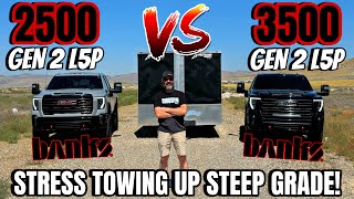 2024 GMC Sierra 2500 VS 3500 Towing Up 6 Grade Will The Banks InletBoost Tubes Make A Difference [upl. by Ilac]