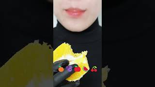 ASMR Eating random fruit 🍊🫐🍎🍉🍒 13 asmr food fruit funny shorts [upl. by Panter]