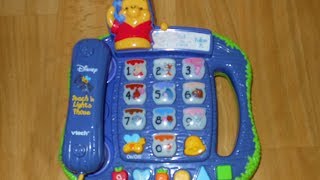 Vtech Winnie the pooh teach and lights phone [upl. by Refiffej458]