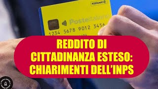 REDDITO DI CITTADINANZA I Chiarimenti dellINPS [upl. by Llewej]