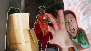 FREAKING SCARY BOX PRANK ON MY MOM  SHE KICKED ME [upl. by Eugeniusz83]