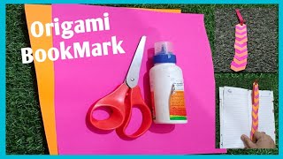 How to make Origami Bookmark Easy paper bookmark [upl. by Zetrom683]