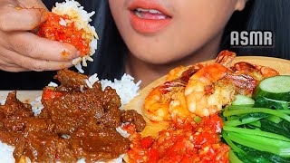 ASMR RENDANG DAGING SAPI MUKBANG INDONESIA ASMR asmrsounds asmrvideo rendang [upl. by Elyk]