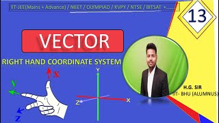 Right hand coordinate system X Y Z axes  Chapter 2 Class 11  IIT JEE  NEET  By HG Sir [upl. by Annice682]