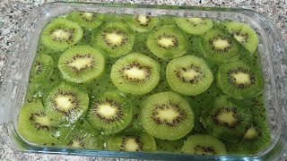 kiwi dessert quick and easy [upl. by Adnawal381]