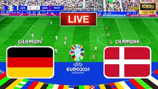 GERMANY VS DENMARK  UEFA Euro 2024  Full Match  Live Football Match  PES 21 Simulation [upl. by Keriann]